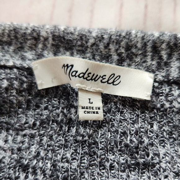 Madewell 'Fieldwalk Cardigan' Button Sweater Heather Marl Gray, Women's Size L - Picture 6 of 9